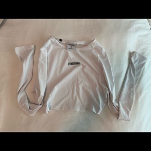Gymshark cropped long sleeve workout top